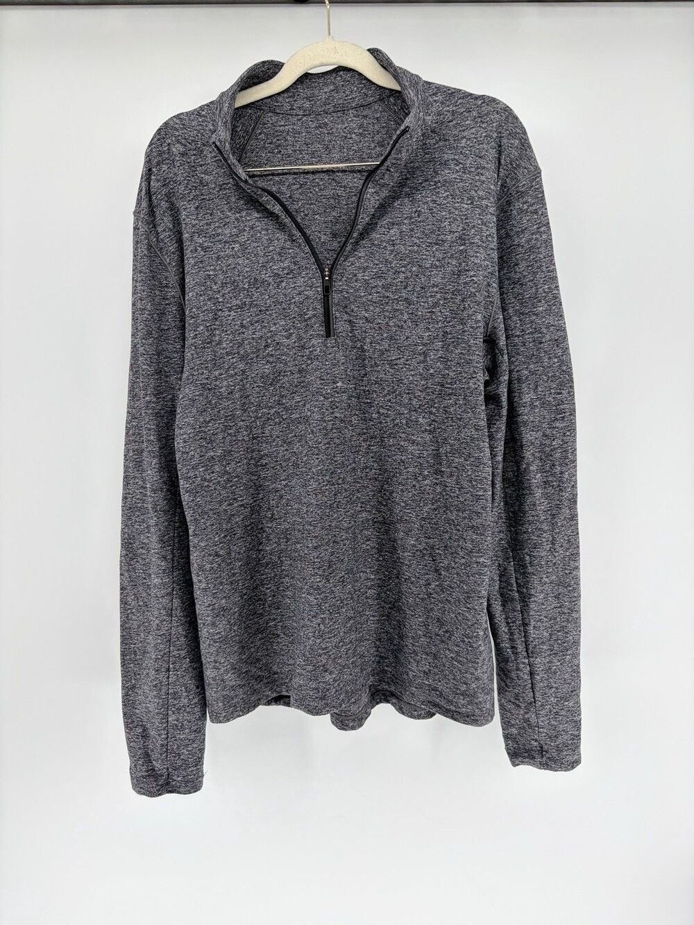 Lululemon Surge Warm 1/2 Zip Gray Heathered Rulu Long Sleeve Pullover Med
